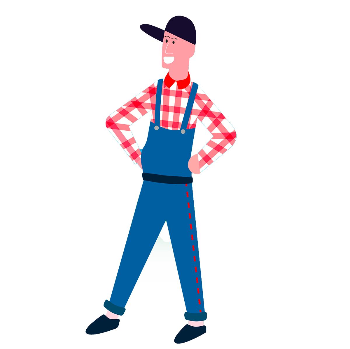 agricoltore illustrazione minimal png